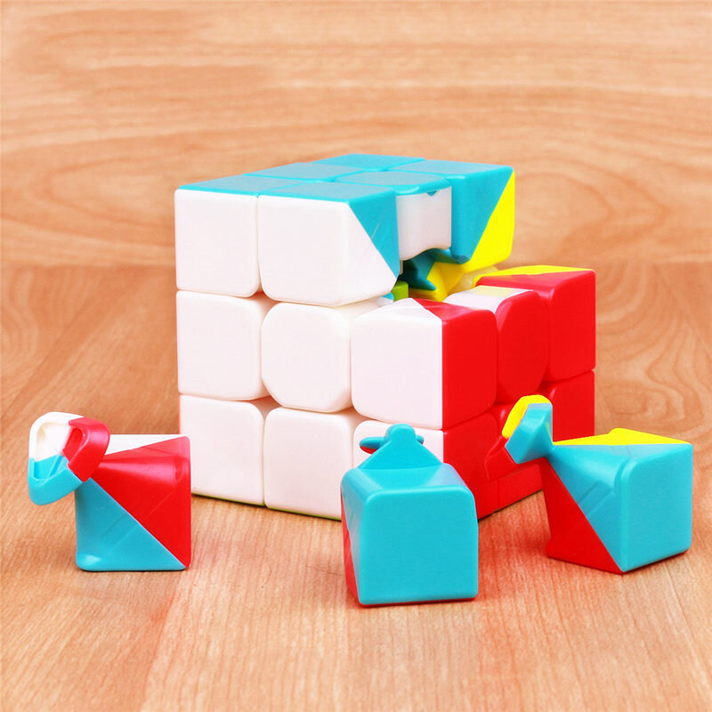 Warrior S-cubo mágico de velocidad sin pegatinas, cubo educativo, rompecabezas, profesional, 3x3x3