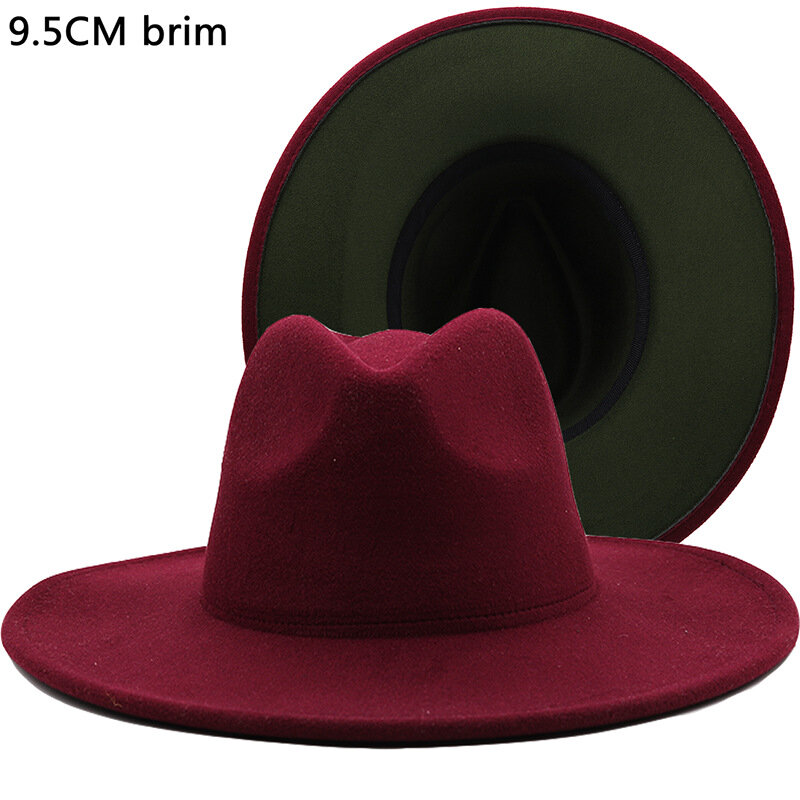 Шляпа-федора для мужчин и женщин, 9,5 см, с широкими полями