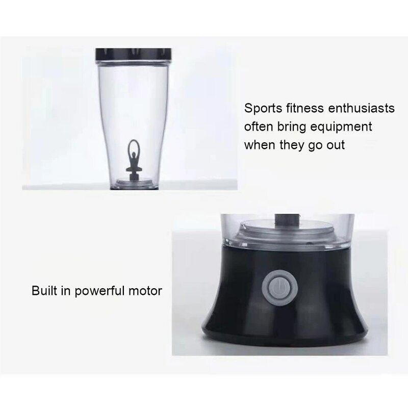 Electric Whey Protein Shaker Mixing Cup Automatic Self Stirring Water Bottle Mixer One-button Switch Drinkware for Fitness