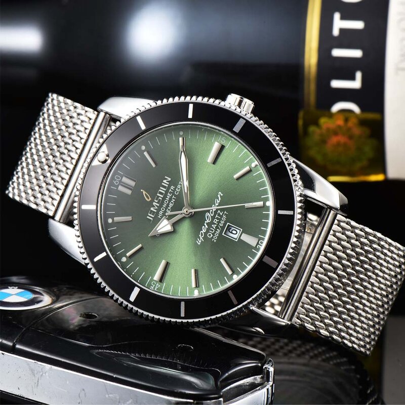Semplici orologi di marca originali per uomo di lusso in acciaio pieno impermeabile orologio da polso al quarzo Business automatico data sport orologi AAA