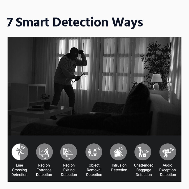 ANNKE-cámara de seguridad PTZ con Zoom óptico 4X, dispositivo de vigilancia IP con grabación de Audio y detección IA, Super HD, 4MP, más inteligente