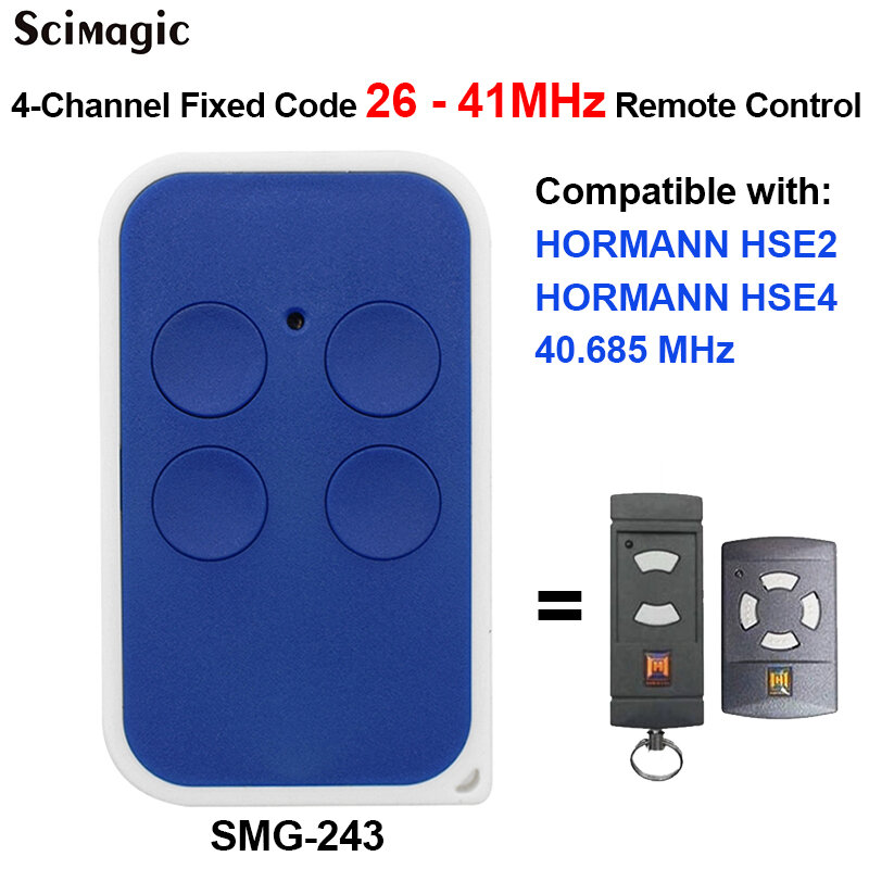 Horman-mando a distancia HSE2 HSE4, reemplazo de llavero, 40.685 MHz, 40, 40.685 MHz, Control remoto para puerta de garaje