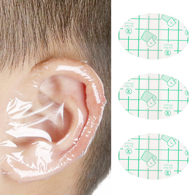 20pcs/set Plastic Waterproof Ear Protector Swimming Cover Caps Salon Hairdressing Dye Shield Protection Shower Cap Tool
