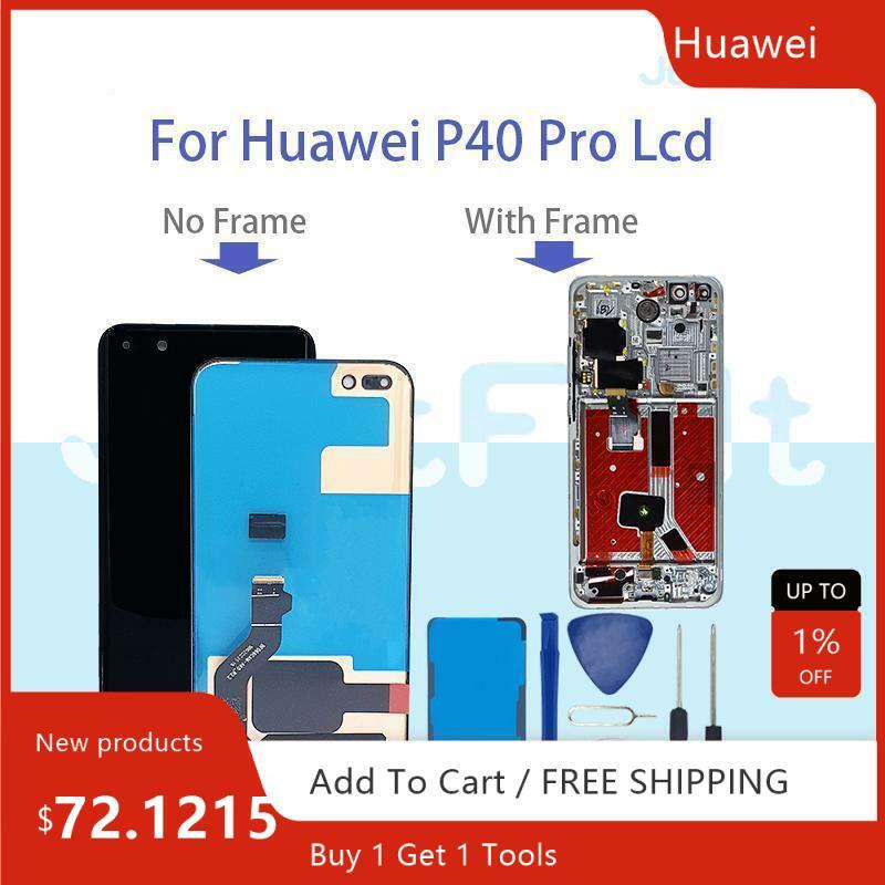 Original LCD Display For Huawei P40 Pro Screen Touch Digitizer Assembly P40PRO ELS-NX9 ELS-N04 ELS-AN00 ELS-TN00 Defect No Frame