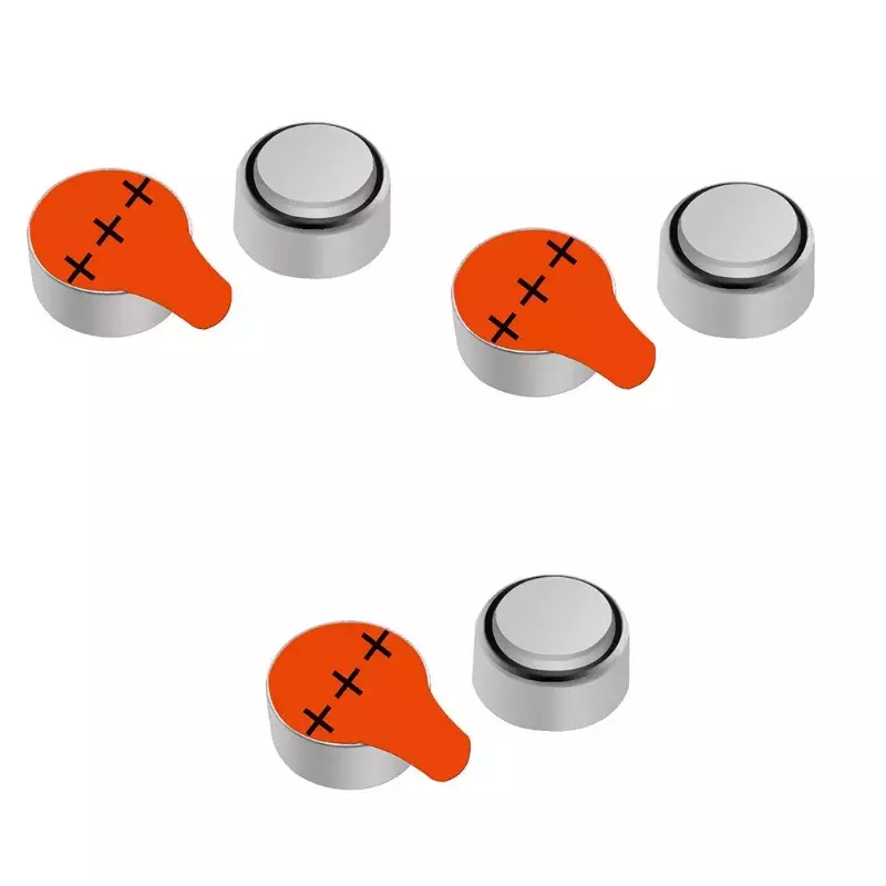 6Pcs/Set Safe Round Battery Hearing Aid Accessories 1.45V Battery High Quality Zinc Air Cell for Improving Hearing