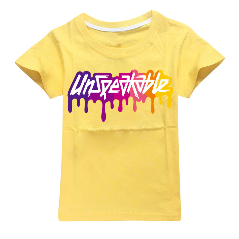 Unspeak Frog Teenage Kids Summer Short Sleeve T Shirt Cotto Toddler Boys Graphic Tees Girls School T Shirt Child Trend Clothes