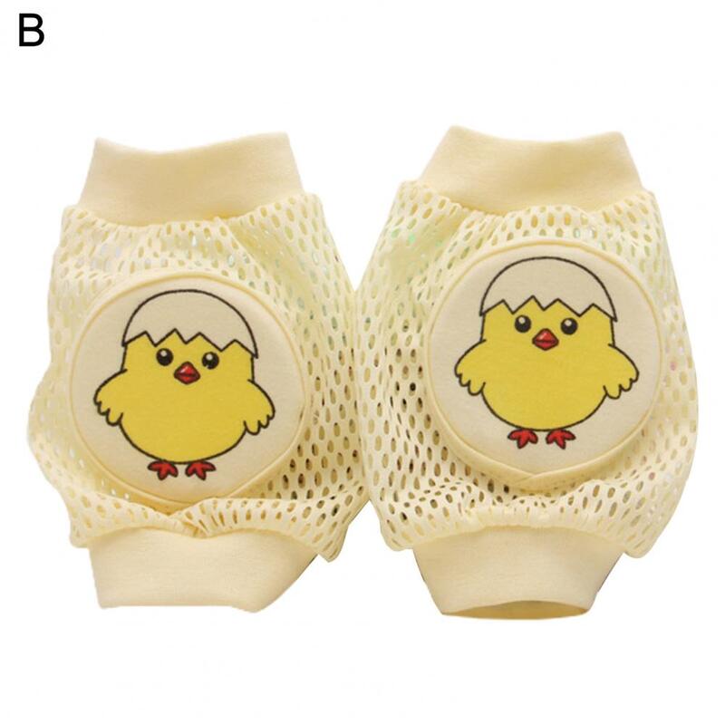 메쉬 1 쌍 예쁜 개구리 통기성 아기 안전 쿠션 귀여운 유아 무릎 쿠션 만화 패턴 아기 제품
