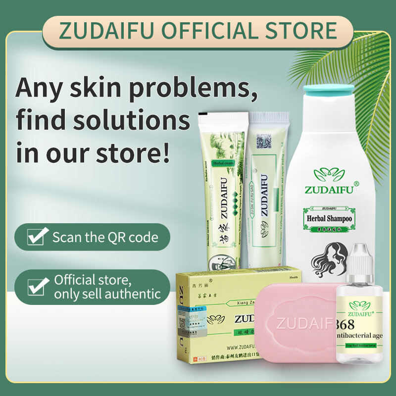 Zudaifu Anti-Dandruff Shampoo Treatment Itching and Flaking Scalp Psoriasis and Seborrheic Dermatitis 120MLTherapeutic Shampoo