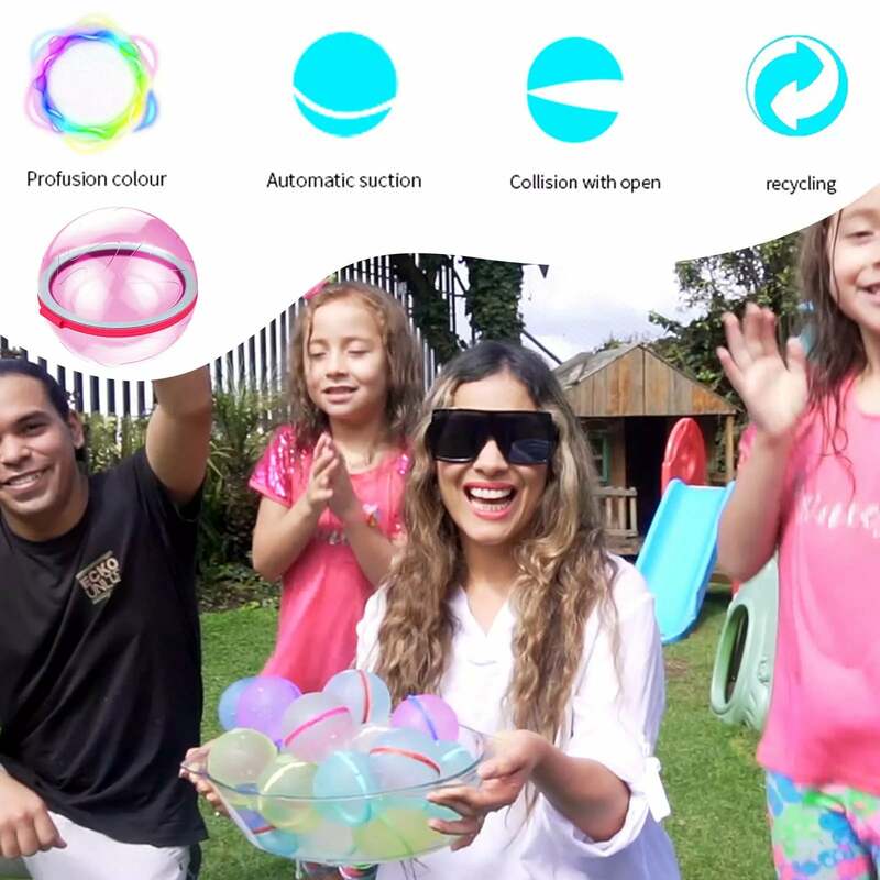 Bola Percikan Bom Air Lucu Bola Penyerap Balon Air Dapat Digunakan Kembali Kolam Renang Luar Ruangan Mainan Bermain Pesta Nikmat Permainan Pertarungan Air