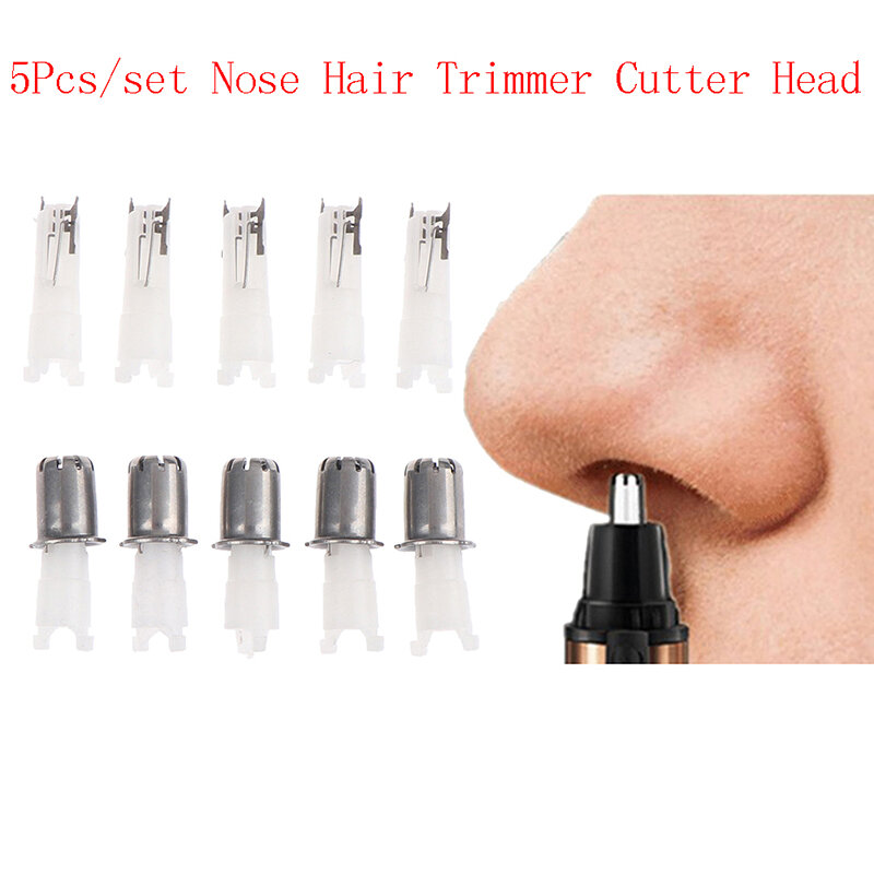 5Pcs Nose Hair Cutter Nose Trimmer Replacement Head 3-in-1 Electric Shaver Razor