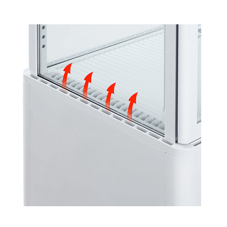 XC-58L display portátil refrigerador porta bebida geladeira bancada de vidro do hotel geladeira supermercado multideck vitrine 58l