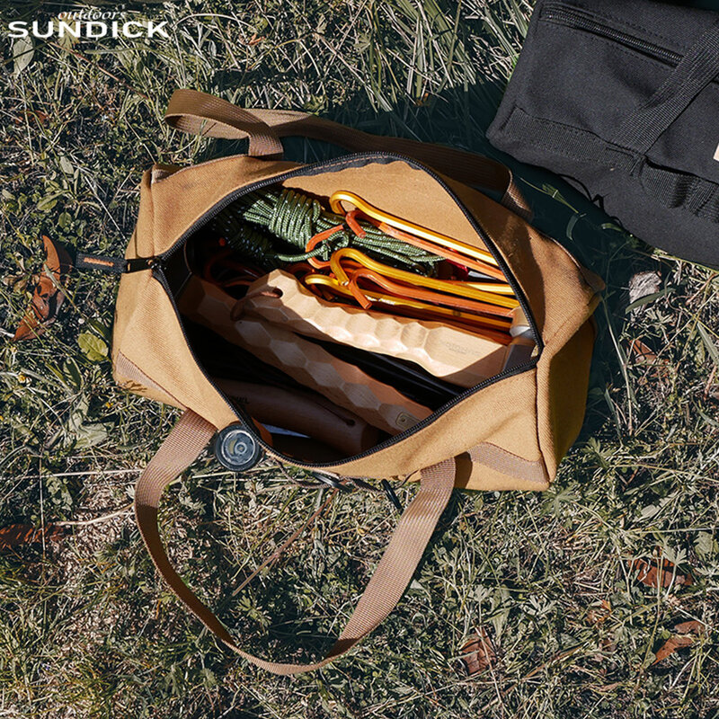 Sunkontol tas alat pancang tenda portabel pasak kuku membawa tas tahan air kanvas tanah alat kuku Organizer perlengkapan berkemah