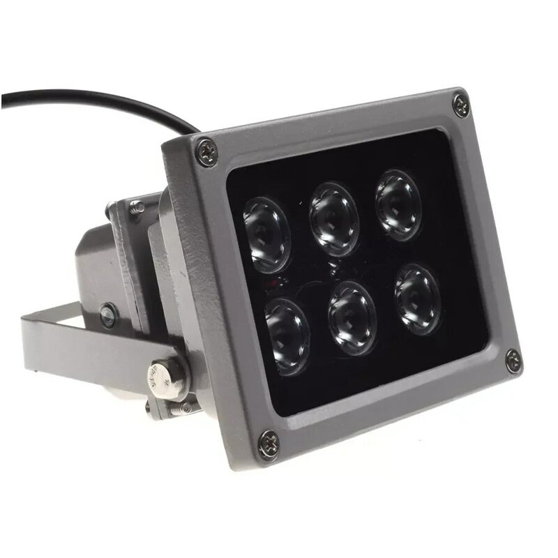 Azishun-LED赤外線放射器CCcTV,IP65防水,屋外用,暗視機能付き,cctvカメラ用,6個。
