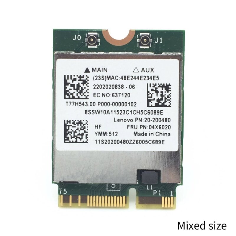 Bezprzewodowa karta WiFi 1200 mb/s IPX1 802.11ac 2.4G + 5G BT4.0 IPX1 BCM94352Z Adapter sieciowy Dropship