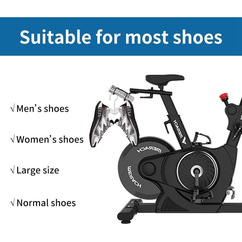 2 pacote sapato cabides titular sapato de aço inoxidável suporte para peloton bicicleta e peloton bicicleta + acessórios