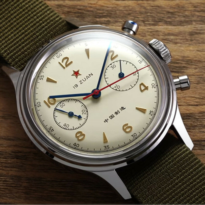Czerwona gwiazda 38mm 40mm 1963 mewa 21 Zuan ST19 ruch łabędzia szyja mechaniczny zegarek dla człowieka Sappire wodoodporny człowiek zegar
