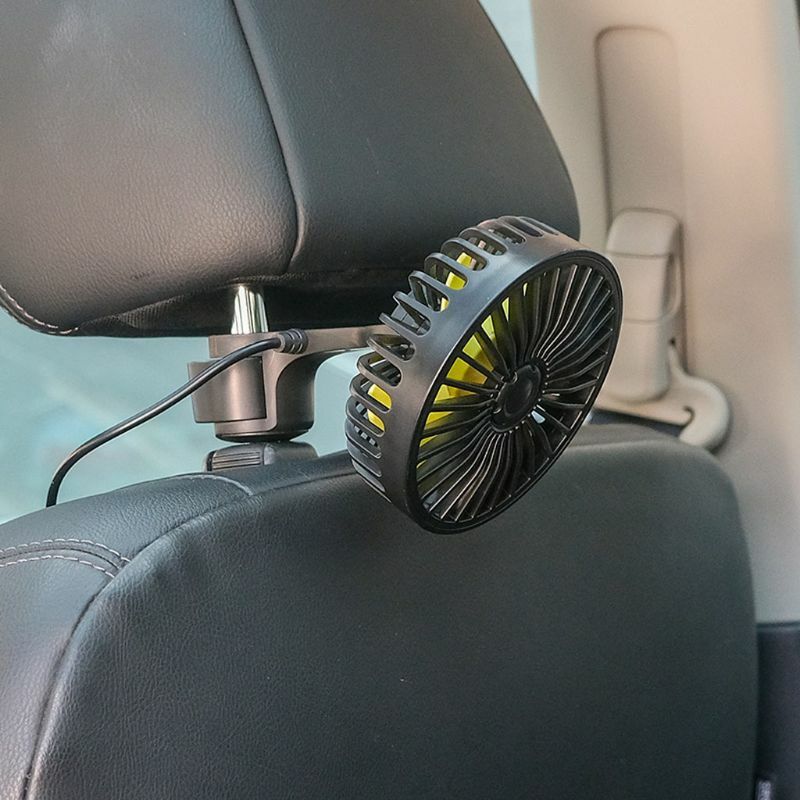 Universal Car Hook Car Back Seat Headrest 1/2/3 Speed 5/12V USB Fan With Switch Air Cooling Fan for Car Truck SUV Boat