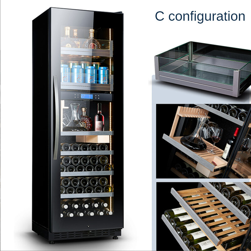 Wein und Getränke Kühler dual zone wein kühlschrank Glas tür bier kühler kühlschrank kompressor weinkeller