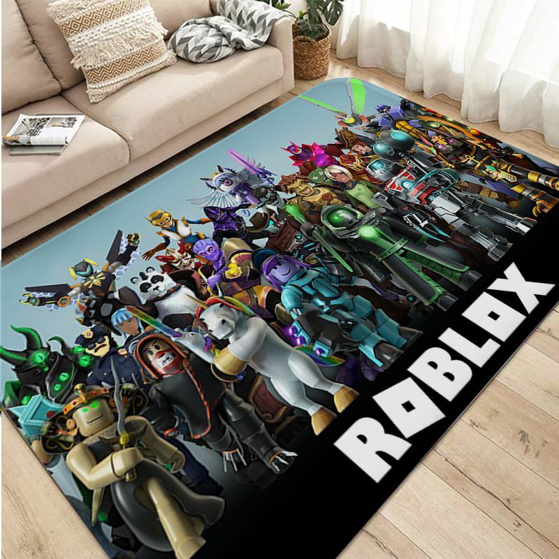 Game Robloxes Bath Mat Anti-slip Absorb Water Long Strip Cushion Bedroon Mat Welcome Rug