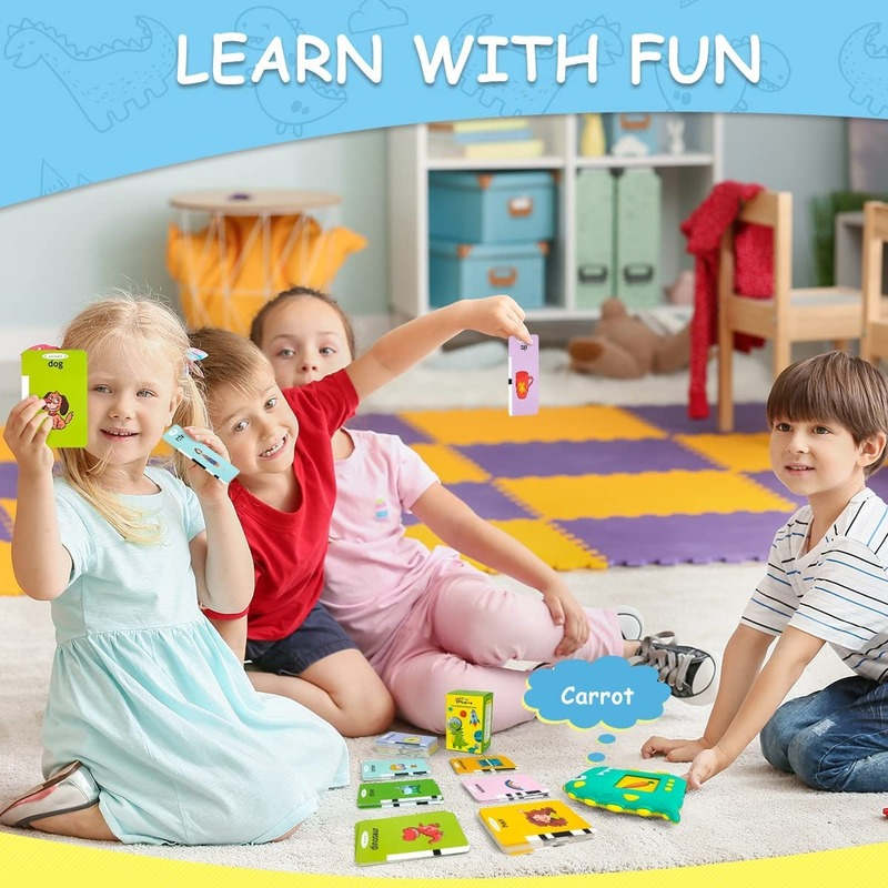 Juguetes educativos para niños de 3, 4 y 5 años, tarjetas Flash parlantes, juguetes de aprendizaje para niños pequeños con 280 palabras, discurso preescolar