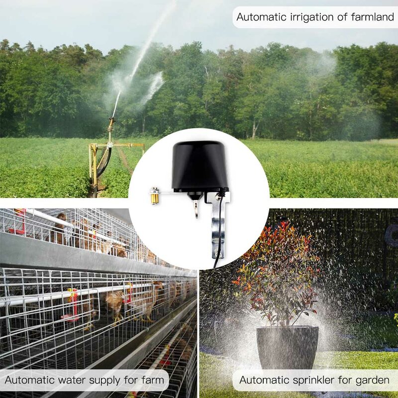 Умный водяной клапан Tuya Zigbee, Wi-Fi, управление газовым/водяным клапаном, управление через приложение, работа с датчиком воды, Alexa, Google Home, Smart Life
