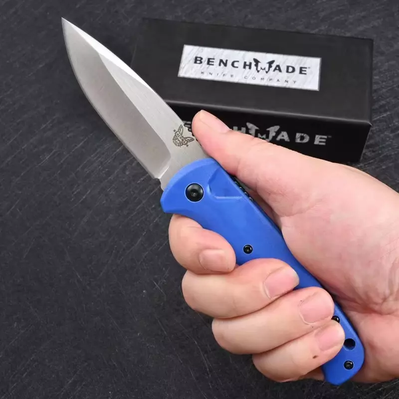 BENCHMADE-cuchillo táctico plegable para exteriores, herramienta EDC de bolsillo de defensa de seguridad, mango G10, hoja de 4300 CM, 154