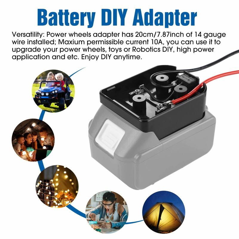 Batterie Adapter Für Makita 14,4-18V Li-Ion Batterie Power Stecker Adapter Dock Halter Mit 14 Awg Drähte Und I/O Schalter DIY Werkzeug