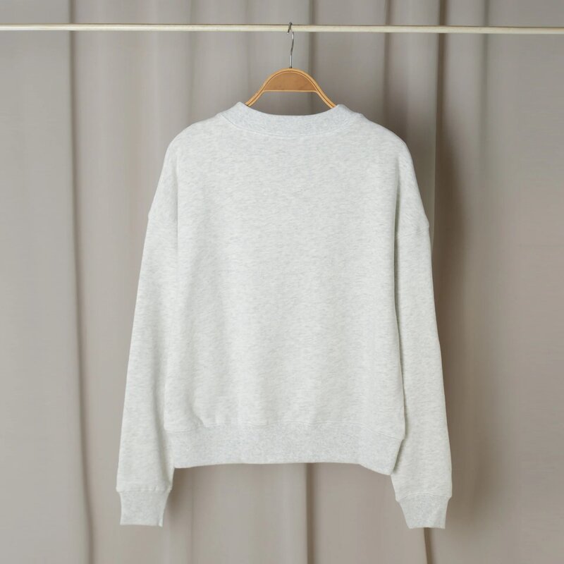 프렌치 긴 소매 후드 스웨터 Y2k 스웨트셔츠 남녀공용, 새 글씨 프린트, 겨울
