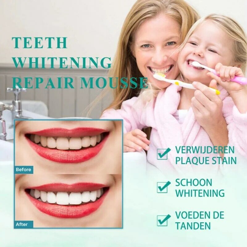 ฟัน Whitening Mousse ยาสีฟัน Whiten ทำความสะอาดลึก Dentifrice ลบคราบจุลินทรีย์ฟัน Bleaching ช่องปากสุขอนามัยผลิตภัณฑ์