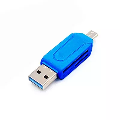 새로운 마이크로 USB 및 USB 2 in 1 OTG 카드 리더기, 안드로이드 컴퓨터 확장 헤더용 고속 USB2.0 범용 OTG TF/SD
