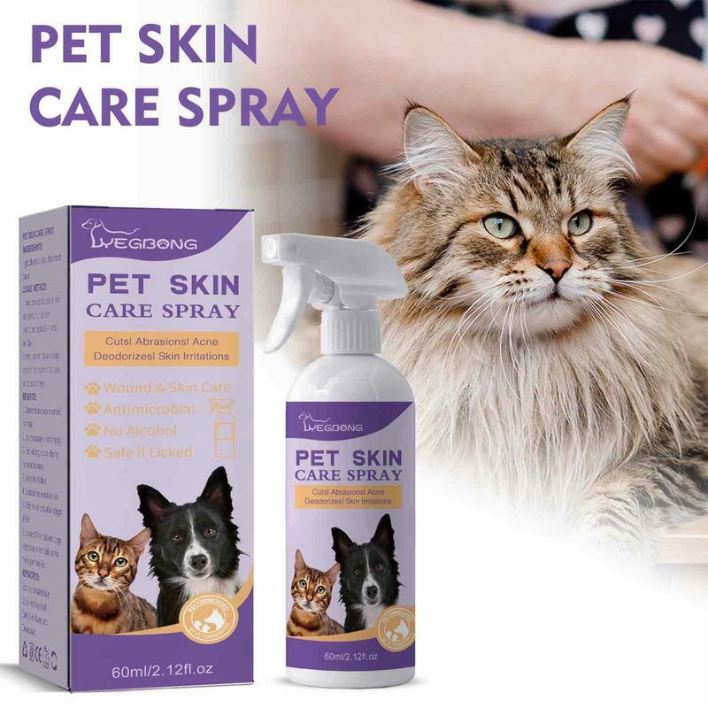 60Ml Pet Huidverzorging Spray Hond Jeuk Relief Spray Voor Uitwendig Gebruik Voorkomen Huidproblemen Verbeteren Huid Bescherming Zachtjes verzacht