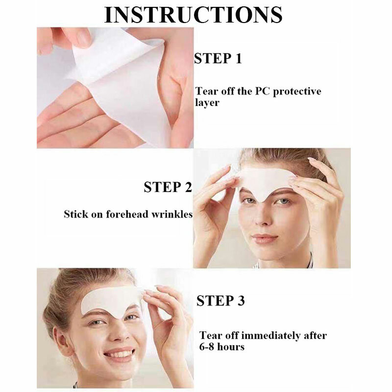 Forehead Anti-Wrinkle Patch Moisturizing Anti-Drying Anti-Roughness Firming Lift Remove Wrinkles Shrink Pores Anti Aging 10pcs