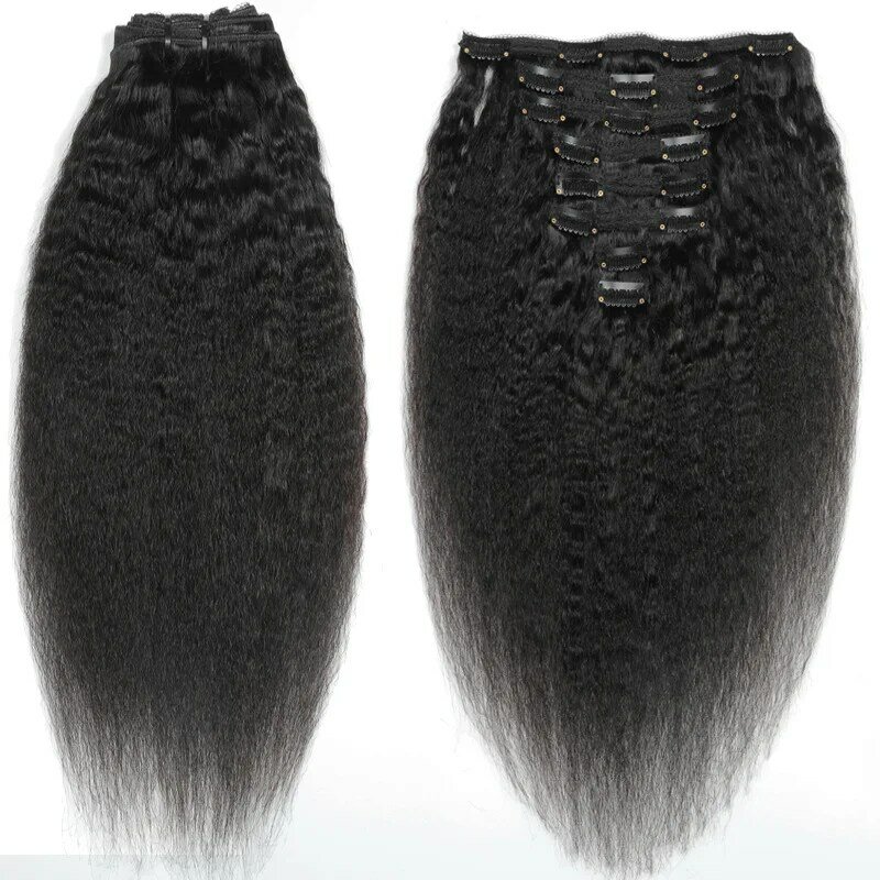 Clip In Haar Extensions Menschliches Haar Brasilianische Verworrene Gerade Clip In 8 Teile/satz Natürliche Schwarze Farbe Clip Ins Remy Haar 8-26 Inch