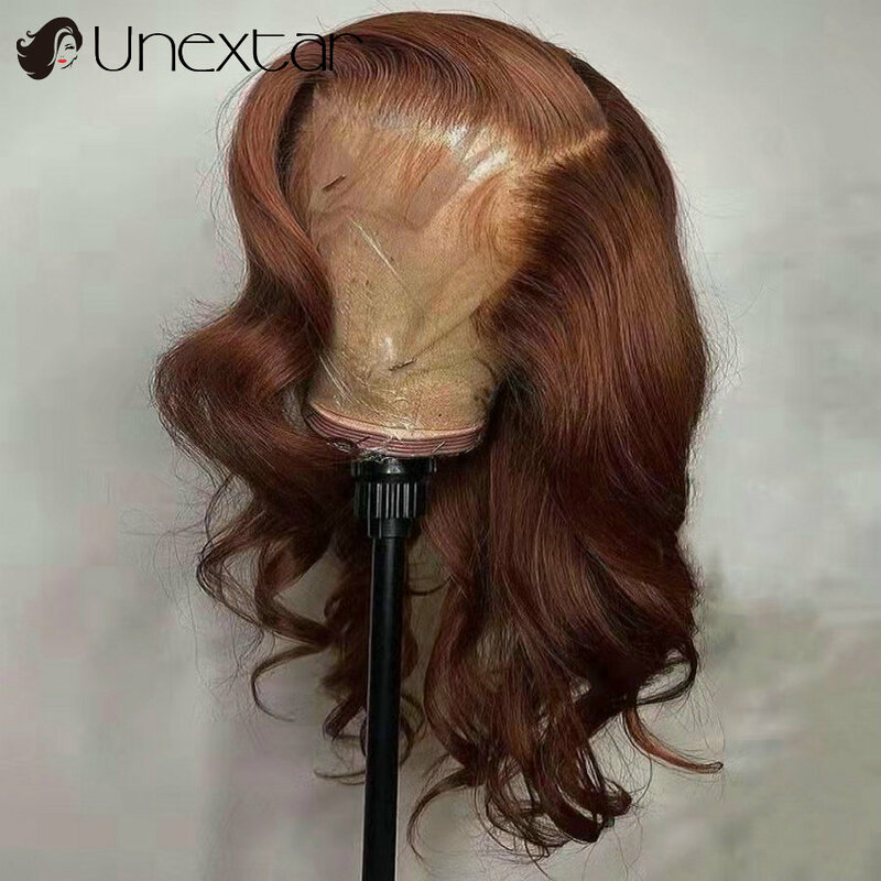 Dark Brownloose Wave Lace Fontal Wig Party Girl Must Have 13×4 Lace Frontal Human Hair Wigs Pre Plucked