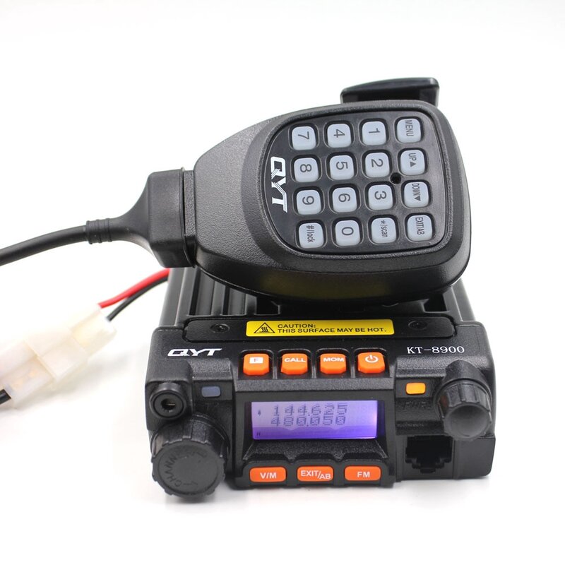 QYT KT-8900 Mini mobilny radiotelefon dwuzakresowy 136-174MHz 400-480MHz 25W Transceiver KT8900 samochodowe walkie-talkie