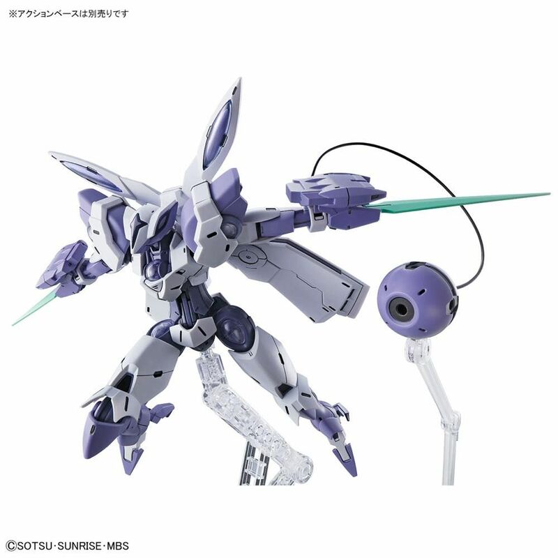 BANDAI-figura de acción de Gundam, modelo HG 1/144, beguir-beu, traje móvil Mercury, Kit de Gundam, Anime
