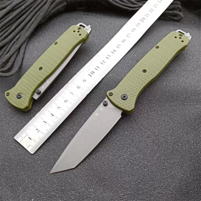 Cuchillo plegable táctico BM 537 para acampar al aire libre, herramienta EDC de bolsillo de defensa personal con mango de fibra de vidrio
