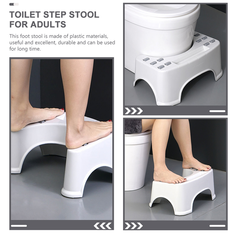 Табурет для ног для ванной и туалета, нескользящий пластиковый стул для ног