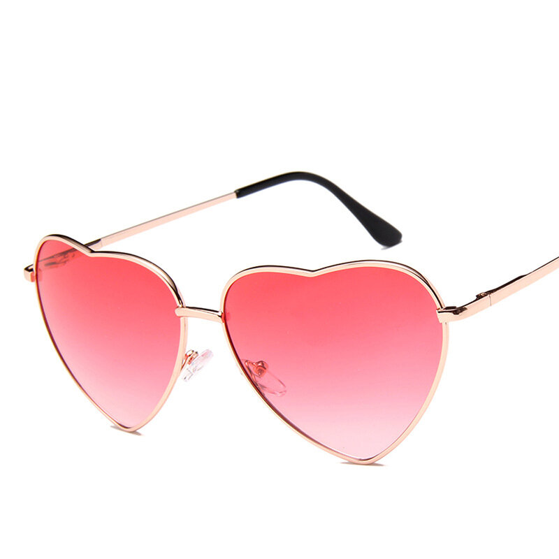 XaYbZc 2022 Vintage okulary przeciwsłoneczne w kształcie serca kobiety marka projektant cukierki Gradient kolorów okulary gogle outdoorowe Party óculos De Sol