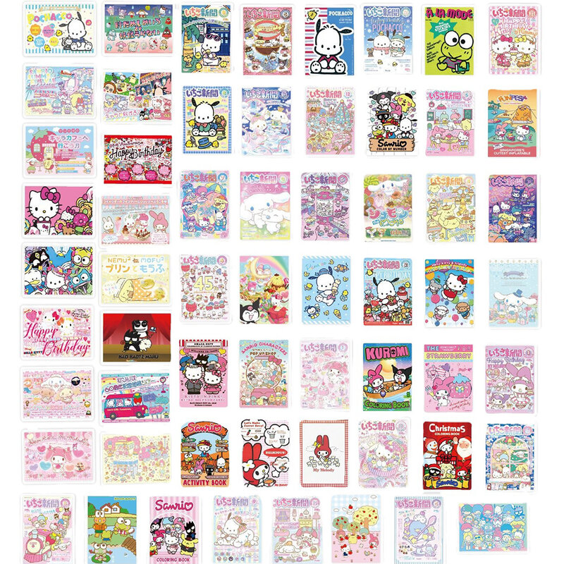Pegatinas de dibujos animados de Anime, calcomanías de Kuromi Sanrio, My Melody, Hello Kitty, Pochacco, 10/30/50 piezas