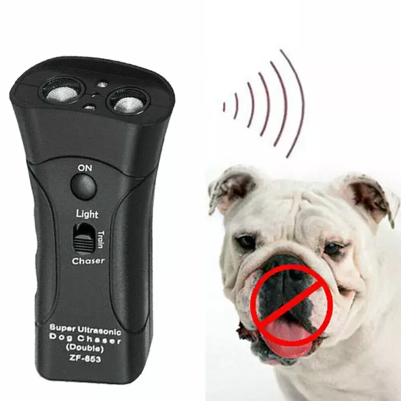 Anti-Barking Control Trainer Dispositivo para Cães, Dog Repeller, Stop Bark, Deterrents, Pet Training Devices, 3 em 1