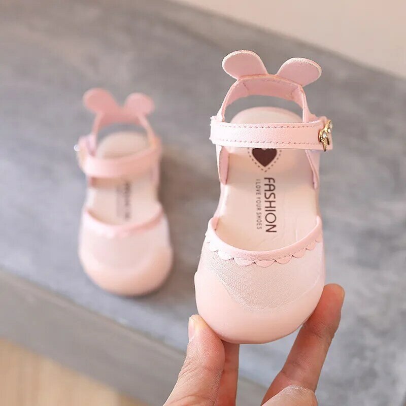 유아 소녀 샌들 소프트 단독 아기 소녀 첫 워커 통기성 공주 신발 귀여운 첫 워커 0-1 년 SXJ063