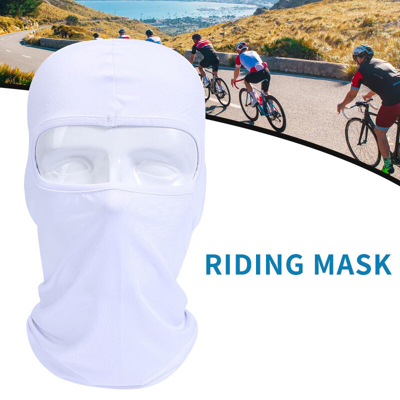 สีดำหน้ากากสกี Lycra รถจักรยานยนต์สำหรับผู้ชายผู้หญิง Masker Full Face Balaclava สกีหมวกลมฤดูหนาวหิมะหน้ากากจ...