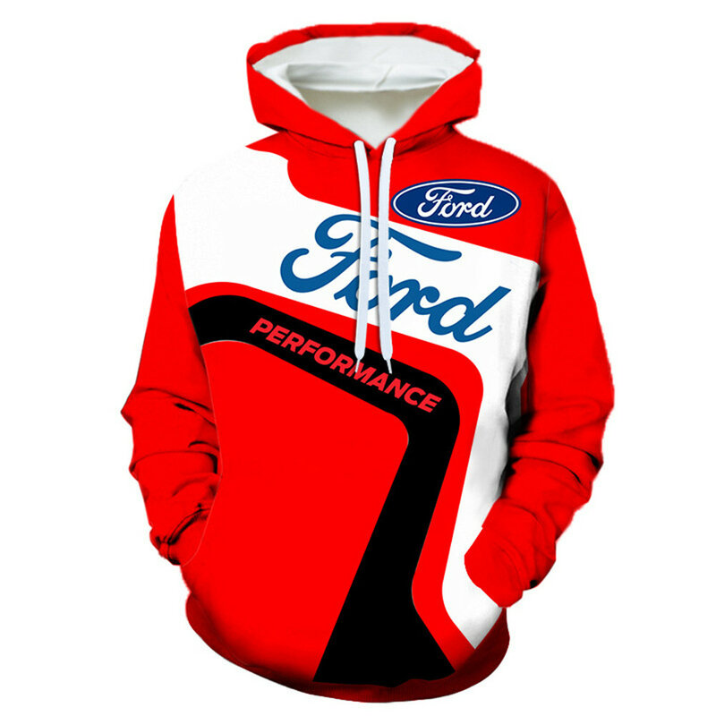 2022 neue muster Mens Ford Auto Logo 3d Print Hoodie Frauen Sweatshirt Harajuku Pullover Motor Racing Jacke