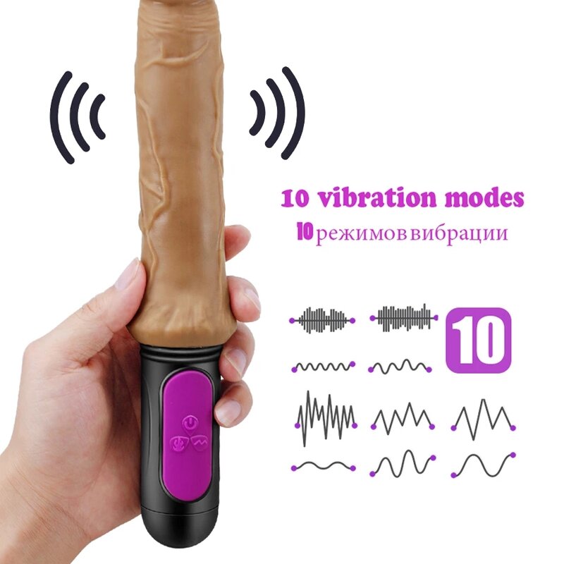 Aquecimento usb vibrador realista para a mulher 10 velocidade dobrar macio enorme vibrador pênis g ponto vagina ânus masturbador brinquedos sexuais