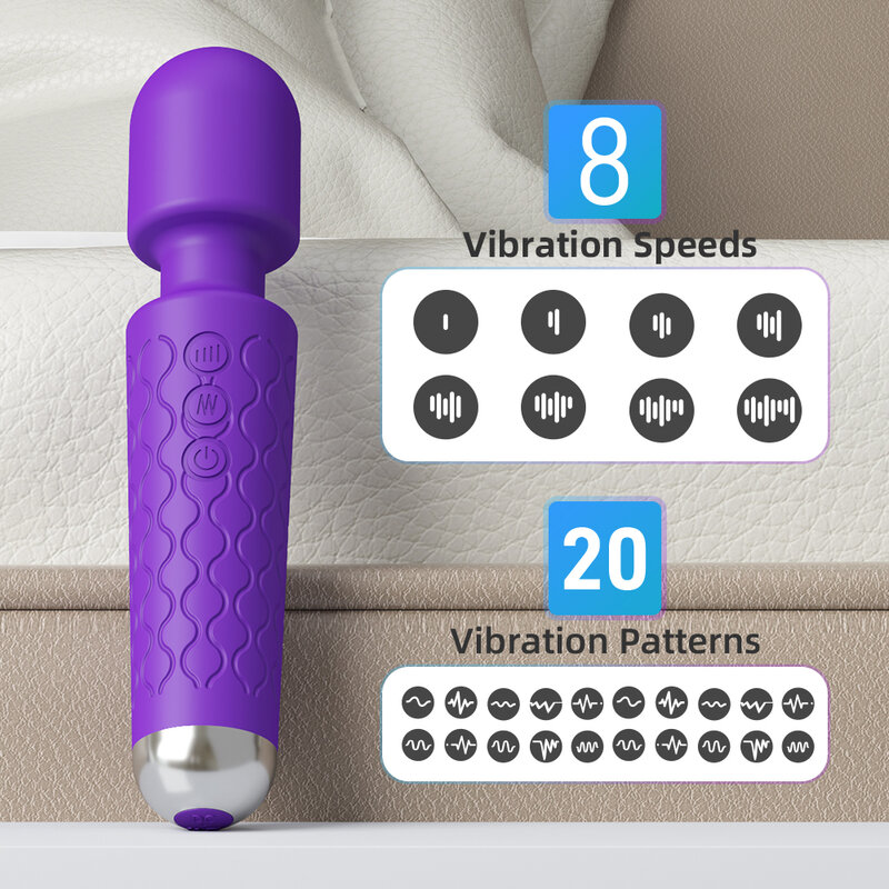 Consoladores inalámbricos AV, varita mágica para mujeres, estimulador de clítoris, masajeador recargable por USB, Juguetes sexuales para Adultos 18