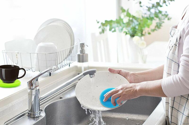 5 шт. силиконовая губка для мытья посуды Magnic скруббер кухонная щетка для чистки посудомоечной машины губки щетки для бытовых нужд аксессуар...