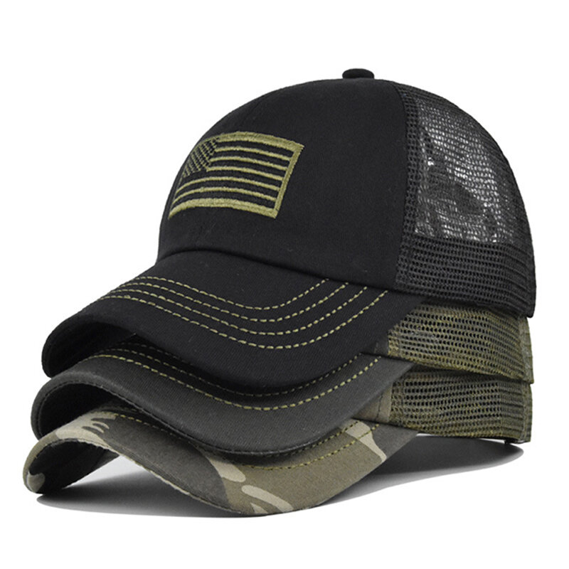 새로운 남성 메쉬 야구 모자, 남성 여성 전술 육군 군사 아빠 모자, 미국 미국 국기 미국 남여 힙합 모자, 야외 스포츠 모자