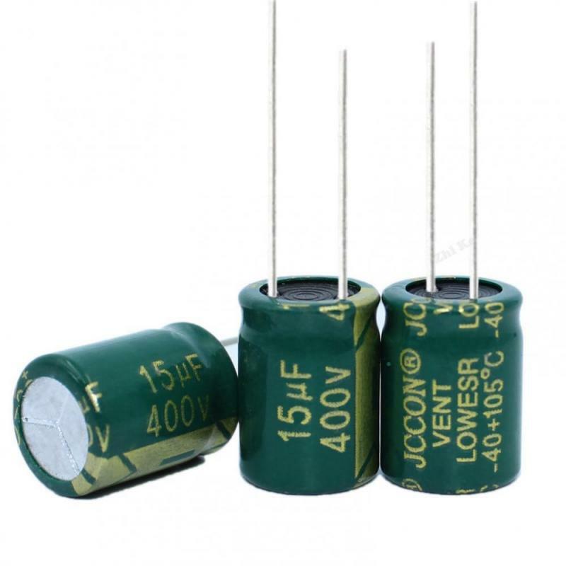 12pcs 400V 15UF 10 * 13 mm low ESR Aluminum Electrolyte Capacitor 15 uf 400 V Electric Capacitors High frequency 20%
