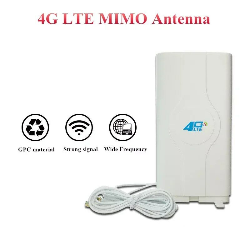 Antena móvil 3g 4g Lte 700 ~ 2600mhz 88dbi SMA CRC9 TS9 conector macho amplificador Mimo Panel antena + 2 metros